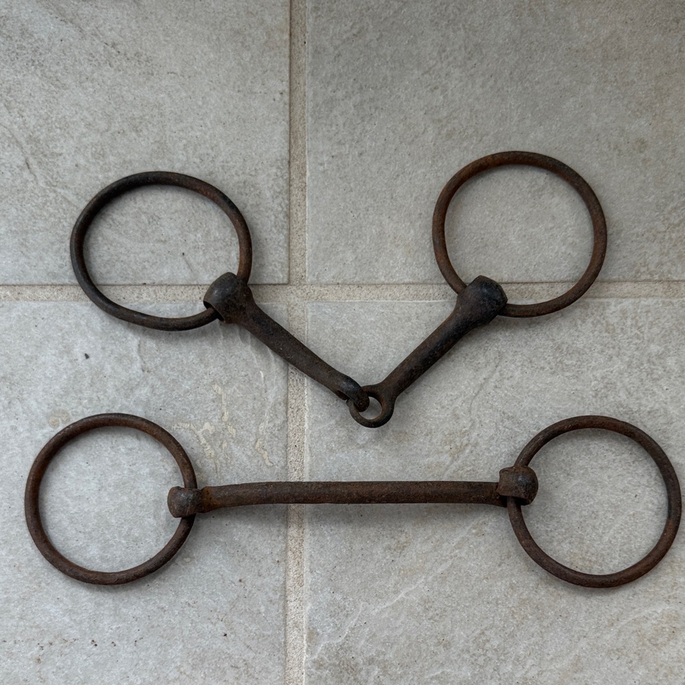 Single Snaffle Bit of Choice Antique Horse Tack Hand Made Western Americana